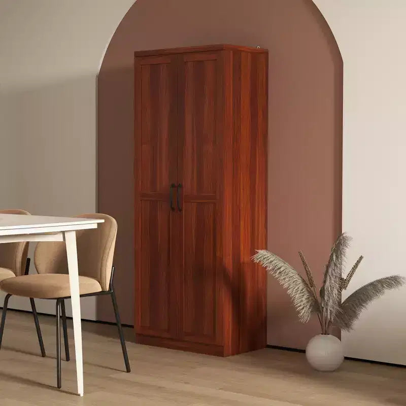 Dispensa da cucina a 2 ante da 160 cm, mobiletto indipendente con 5 ripiani e 2 ripiani regolabili per sala da pranzo