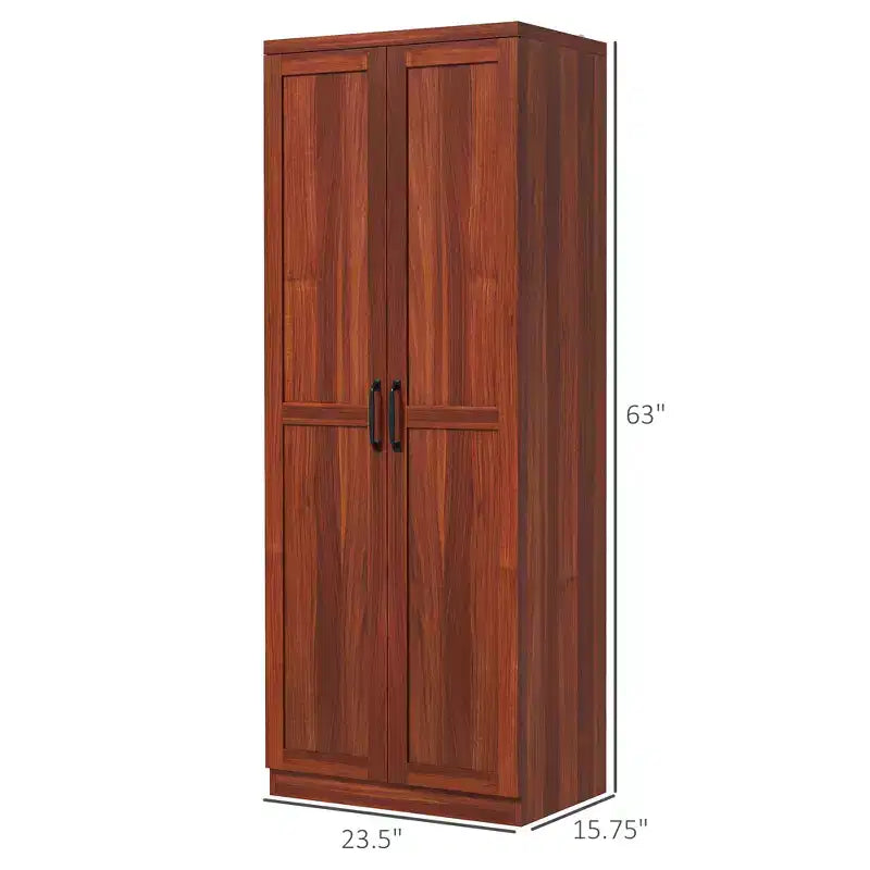Dispensa da cucina a 2 ante da 160 cm, mobiletto indipendente con 5 ripiani e 2 ripiani regolabili per sala da pranzo