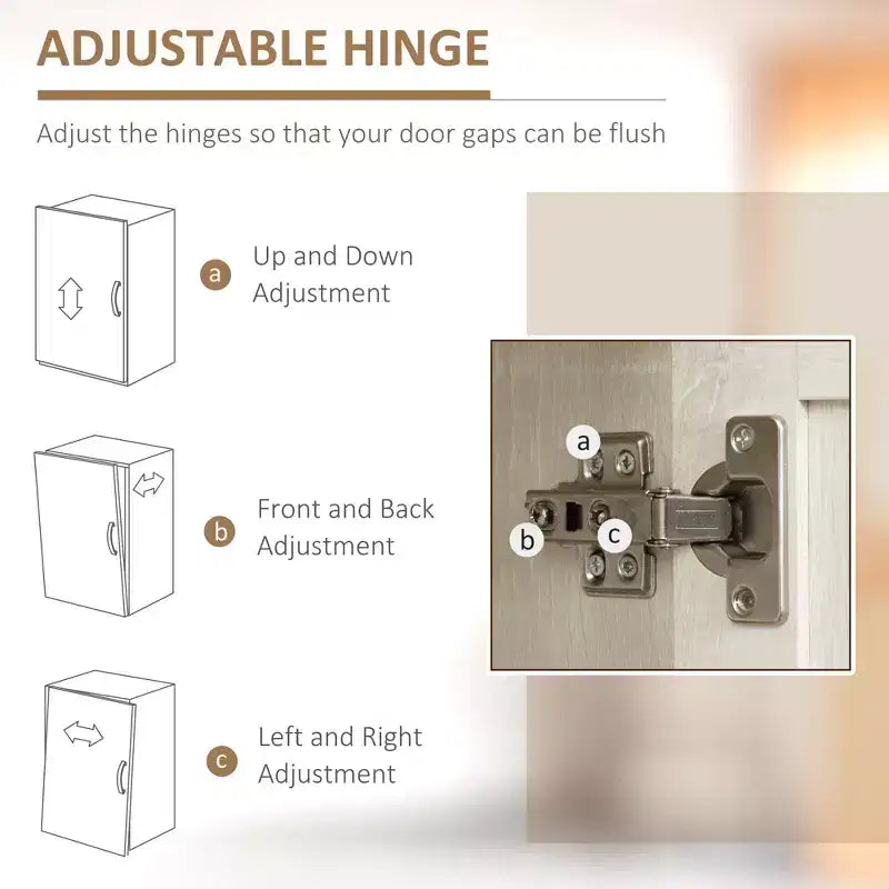 Dispensa da cucina a 2 ante da 160 cm, mobiletto indipendente con 5 ripiani e 2 ripiani regolabili per sala da pranzo