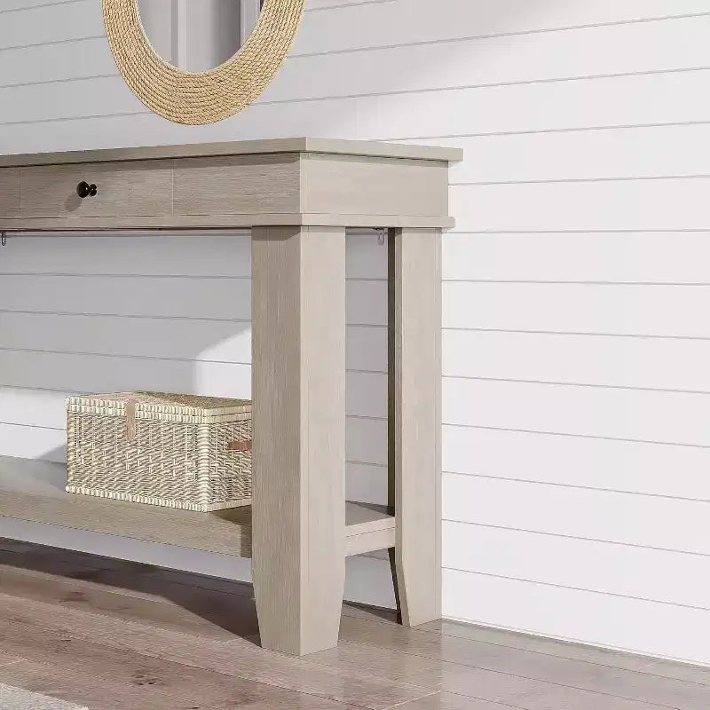 54 Tavolo Consolle per Ingresso - Tavolo da Ingresso in Stile Rustico con Ripiano e Cassetti, Tavoli Piccoli per Ingresso e da Mettere Dietro al Divano