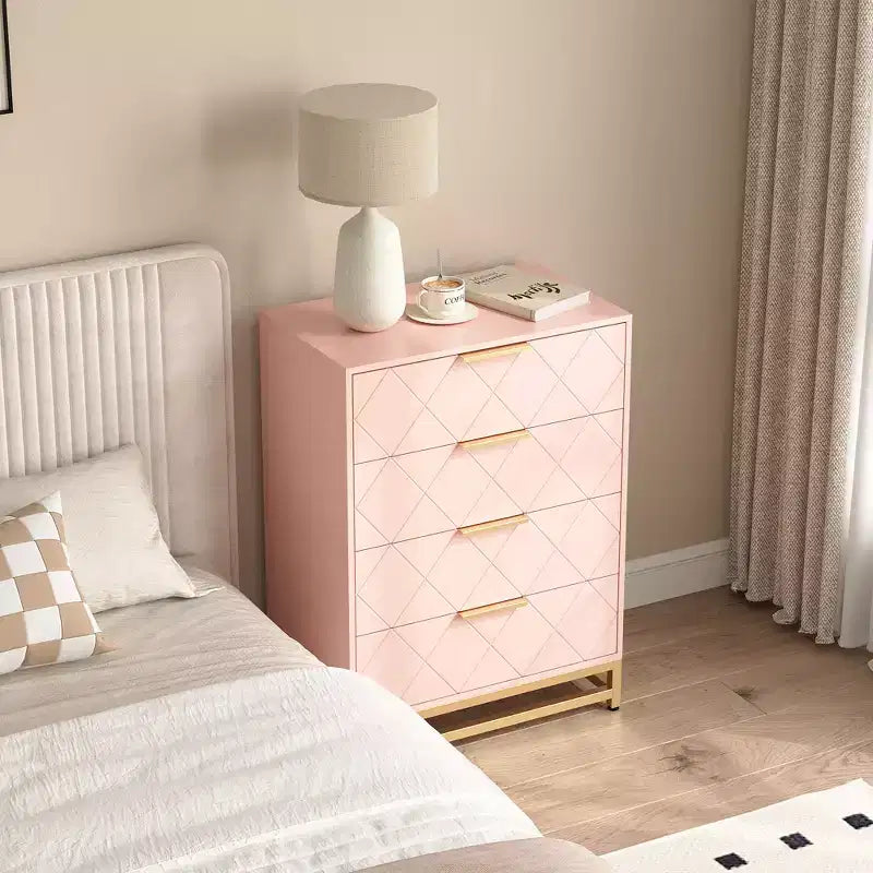 Cassettiera in legno, mobile contenitore alto moderno con dispositivo antiribaltamento, adatta per camere da letto, soggiorni e corridoi.