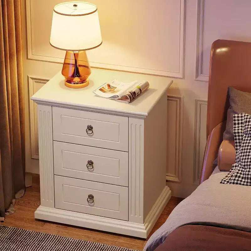 Comodino a 3 cassetti, Comodino moderno con cassetti, Tavolino d'appoggio in legno per camera da letto, Beige Visita il negozio Tribesigns