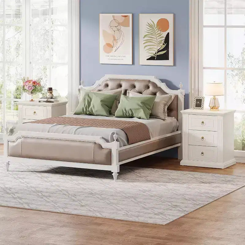 Comodino a 3 cassetti, Comodino moderno con cassetti, Tavolino d'appoggio in legno per camera da letto, Beige Visita il negozio Tribesigns
