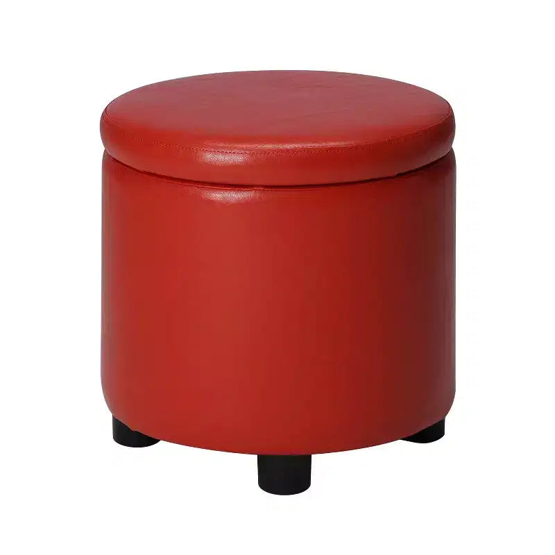 Pouf Contenitore Rotondo Comfort con Coperchio/Vassoio Reversibile