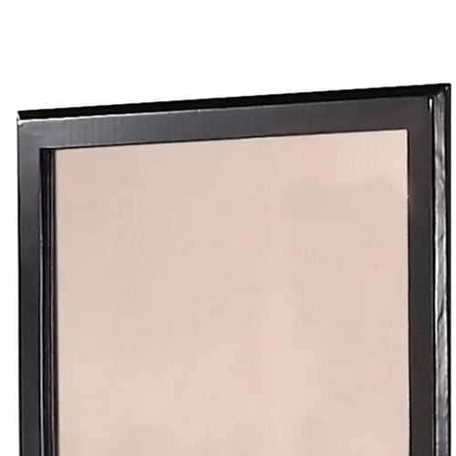 Specchio rettangolare con cornice in legno da 36 pollici, nero