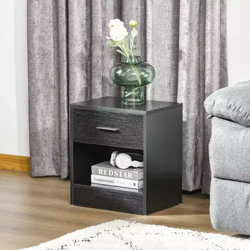 Tavolino moderno con cassetto e ripiano, Tavolino d'appoggio per soggiorno