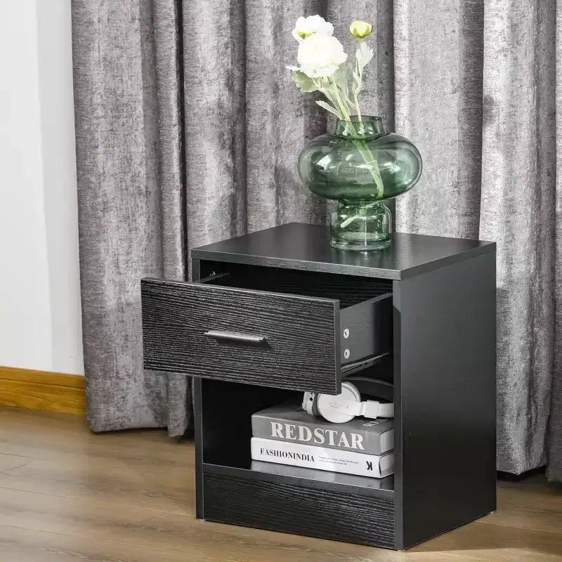 Tavolino moderno con cassetto e ripiano, Tavolino d'appoggio per soggiorno