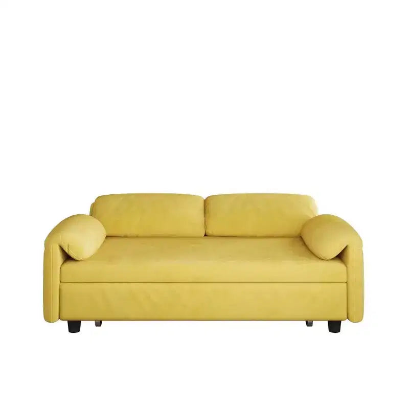 Divano convertibile moderno da 54 pollici, divano letto in velluto con tasche portaoggetti, divanetto retrattile 2 in 1 per soggiorno, piccoli spazi
